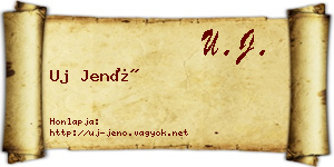 Uj Jenő névjegykártya